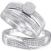 Image 1 : 0.35CT Diamond Trio Set 10KT Ring White Gold - GD106628