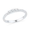 Image 1 : 0.25CT Diamond Anniversary 10KT Ring White Gold - GD101487