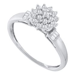 0.25CT Diamond Cluster 14KT Ring White Gold - GD22984