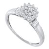 Image 1 : 0.25CT Diamond Cluster 14KT Ring White Gold - GD22984