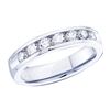 Image 1 : 0.10CT Diamond Machine-Set 14KT Ring White Gold - GD40754