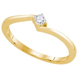 0.10CT Diamond Micro-Pave 14KT Ring Yellow Gold - GD48049