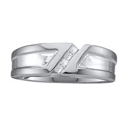 0.15CT Diamond Mens 14KT Ring White Gold - GD25900