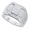Image 1 : 0.35CT Diamond Micro-Pave 10KT Ring White Gold - GD40631