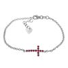 Image 1 : 0.30 CTW Ruby Bracelet Jewelry 14KT White Gold