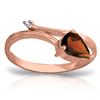 Image 1 : 0.83 ctw Garnet & Diamond Ring Jewelry 14KT Rose Gold