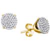 Image 1 : 0.33CT Diamond Micro-Pave 10KT Earrings Yellow Gold