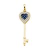 Image 1 : 0.10CT Diamond Key 10KT Pendant Yellow Gold