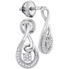 Image 1 : 0.10CT Diamond Micro-Pave 10KT Earrings White Gold