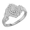 Image 1 : 0.25CT Diamond Cluster 10KT Ring White Gold