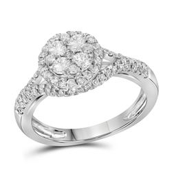 1.0CT Diamond Anniversary 10KT Ring White Gold