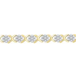 0.25CT Diamond Anniversary 10KT Bracelet Yellow Gold