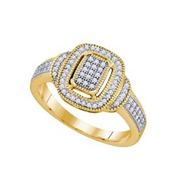 0.25CT Diamond Micro-Pave 10KT Ring Yellow Gold