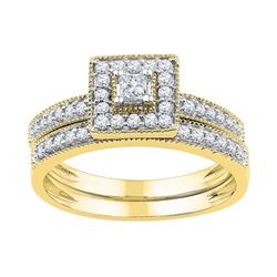 0.50CT Diamond Bridal 10KT Ring Yellow Gold