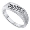 Image 1 : 0.01CT Diamond Mens 10KT Ring White Gold