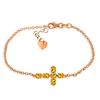 Image 1 : 1.70 ctw Citrine Bracelet Jewelry 14KT Rose Gold