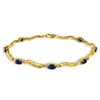 Image 1 : 2.01 ctw Sapphire & Diamond Bracelet Jewelry 14KT Yellow Gold