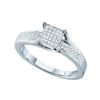 Image 1 : 0.02CT Diamond Micro-Pave 10KT Ring White Gold