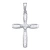 Image 1 : 0.25CT Diamond Cross 10KT Pendant White Gold