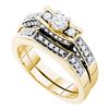 Image 1 : 0.60CT Diamond Bridal 14KT Ring Yellow Gold
