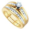 Image 1 : 0.50CT Diamond Trio Set 10KT Ring White Gold