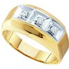 Image 1 : 0.10CT Diamond 3-Stone 10KT Ring Yellow Gold