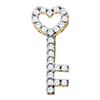 Image 1 : 0.25CT Diamond Key 10KT Pendant Yellow Gold