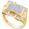 Image 1 : 0.50CT Diamond Micro-Pave 10KT Ring Yellow Gold