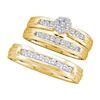 Image 1 : 0.50CT Diamond Trio Set 14KT Ring Yellow Gold