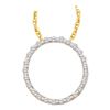 Image 1 : 0.50CT Diamond Circle 14KT Pendant Yellow Gold