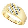Image 1 : 0.25CT Diamond Mens 10KT Ring Yellow Gold
