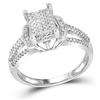 Image 1 : 0.33CT Diamond Micro-Pave 10KT Ring White Gold