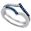 Image 1 : 0.20CTW White and Blue Diamond Enhancer 10KT Ring White Gold