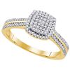 Image 1 : 0.35CT Diamond Micro-Pave 10KT Ring Yellow Gold