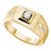 Image 1 : 0.25CT Diamond Cluster 14KT Ring Yellow Gold