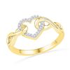 Image 1 : 0.10CT Diamond Heart 10KT Ring Yellow Gold