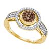 Image 1 : 0.35CT Diamond Micro-Pave 10KT Ring Yellow Gold