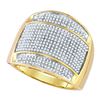 Image 1 : 0.85CT Diamond Mens 10KT Ring Yellow Gold