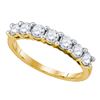 Image 1 : 1.0CT Diamond Anniversary 10KT Ring Yellow Gold