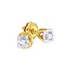 Image 1 : 0.15CT Diamond Stud 14KT Earrings Yellow Gold