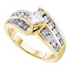 Image 1 : 1.50CT Diamond Bridal 14KT Ring Yellow Gold