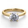 Image 1 : 18K Yellow Gold Jewelry 0.83 ctw Natural Diamond Solitaire Ring