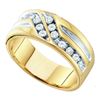 Image 1 : 0.50CT Diamond Mens 10KT Ring Yellow Gold