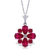 Image 1 : 2.23 ctw Ruby Necklace Jewelry 14KT White Gold
