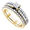Image 1 : 1.0CT Diamond Bridal 14KT Ring Yellow Gold