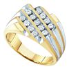 Image 1 : 0.50CT Diamond Mens 10KT Ring Yellow Gold