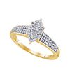 Image 1 : 0.25CT Diamond Micro-Pave 10KT Ring Yellow Gold