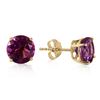 Image 1 : 3.1 ctw Amethyst Earrings Jewelry 14KT Yellow Gold