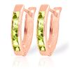 Image 1 : 1 ctw Peridot Earrings Jewelry 14KT Rose Gold