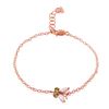 Image 1 : 0.60 ctw Opal & Peridot Bracelet Jewelry 14KT Rose Gold